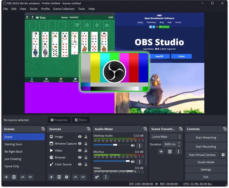 ビデオテープのデジタル化できるソフトOBS