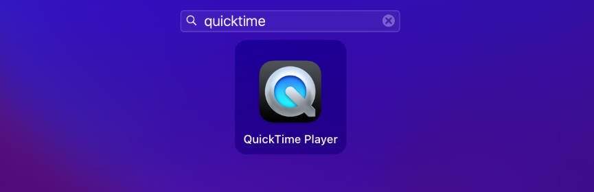 MacでQuicktime Playerを起動する