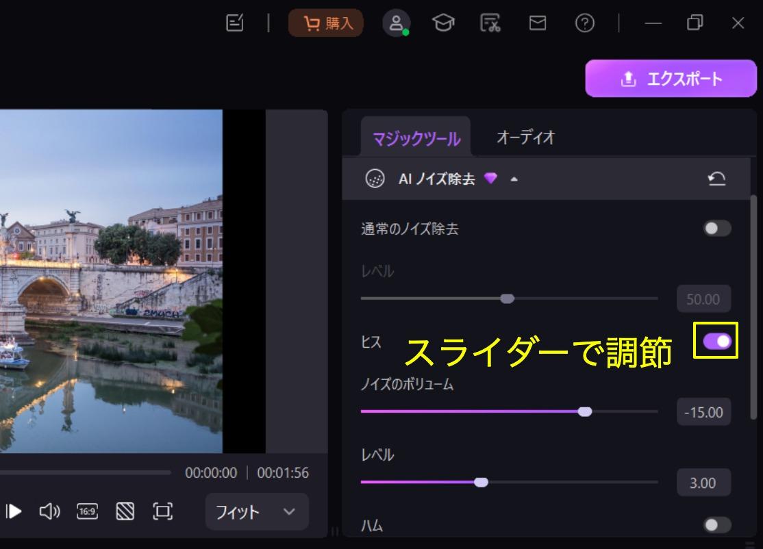 ノイズ除去の詳細設定