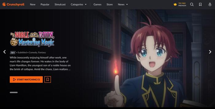 アニメを視聴できる海外サイトCrunchyroll