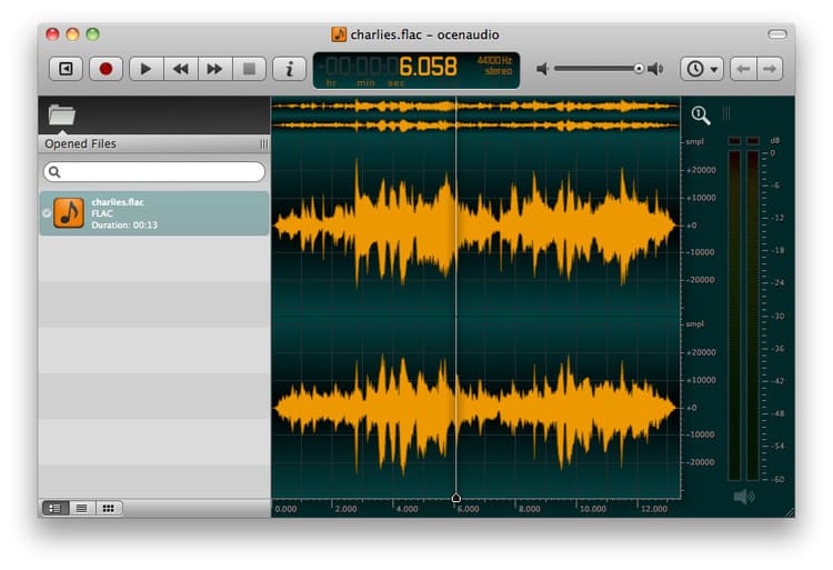 大容量のMP3編集に特化したソフトOcenaudio