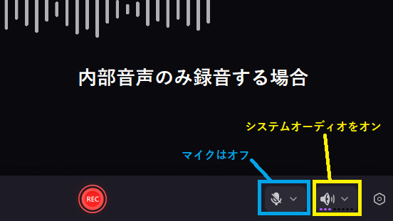 windows10内部音声のみの録音