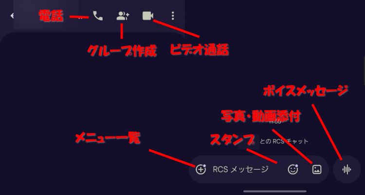 トークルーム画面の使い方