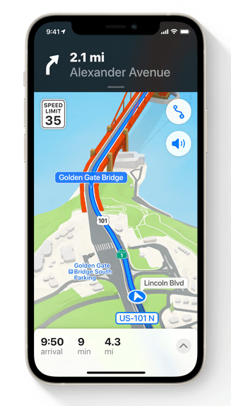iOS15新機能ーGoogleマップで立体表示