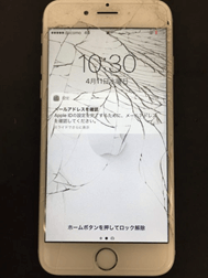 iPhoneの画面が物理的に破損する