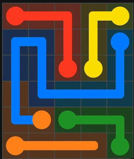 Flow Freeのパズル画面例