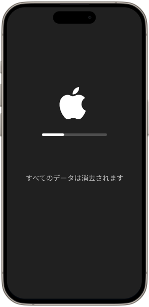 初期化の画面。