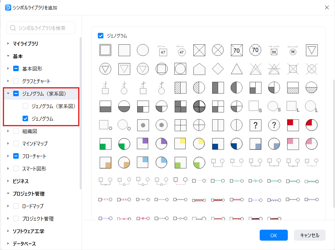 家族図 ジェノグラム EdrawMax2