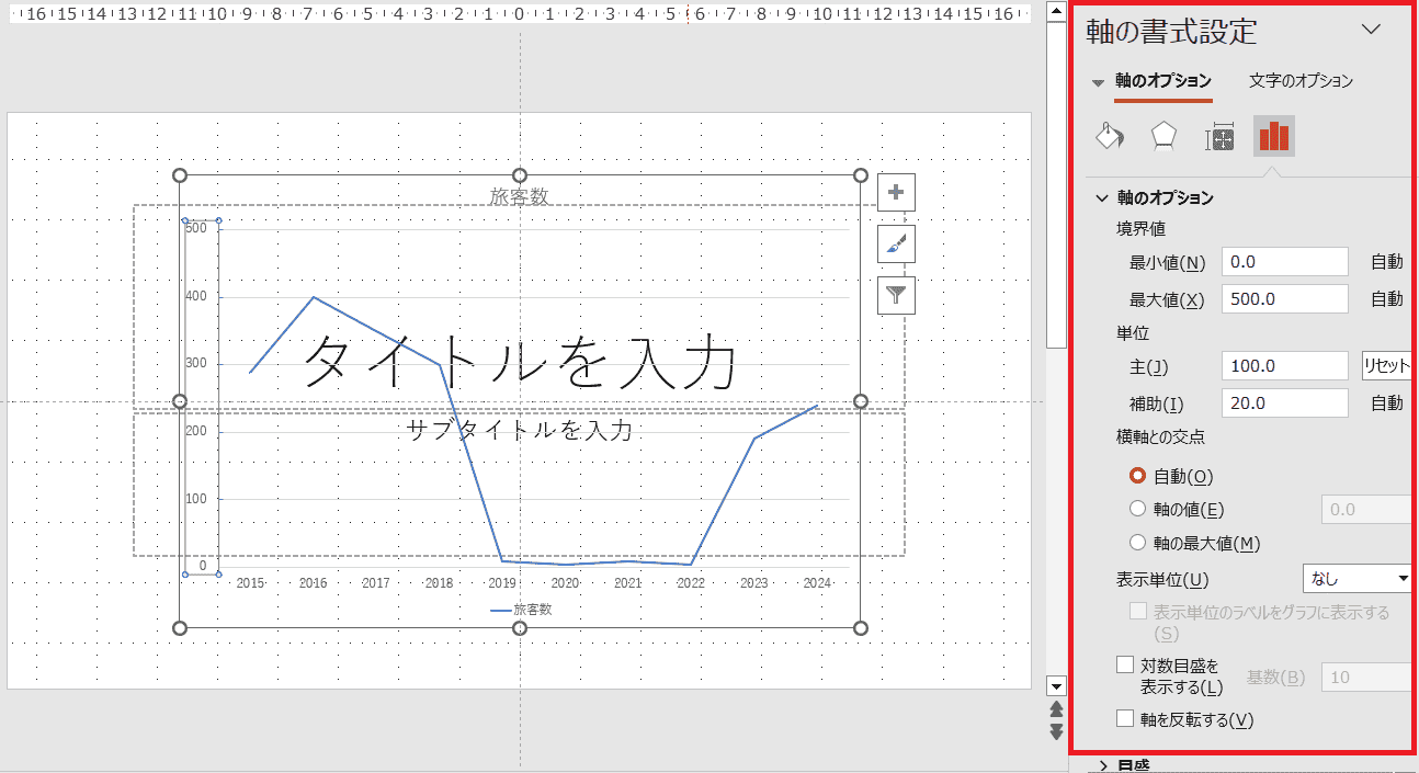 軸の設定