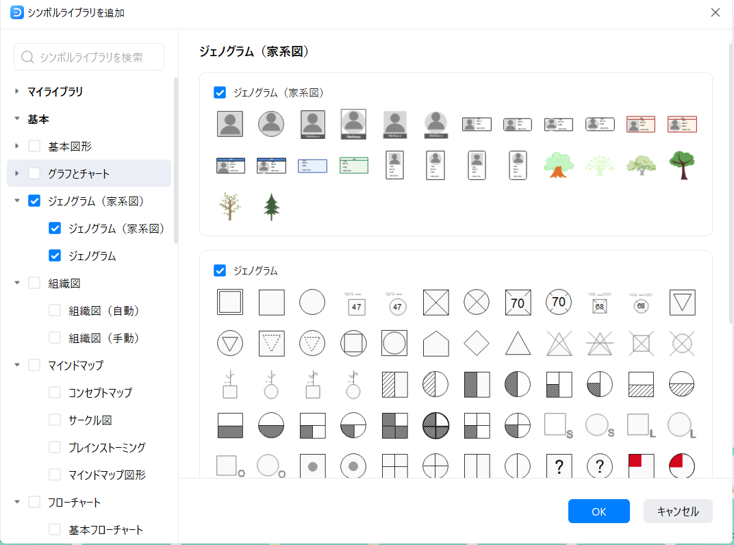 家 系図 書き方 EdrawMax2