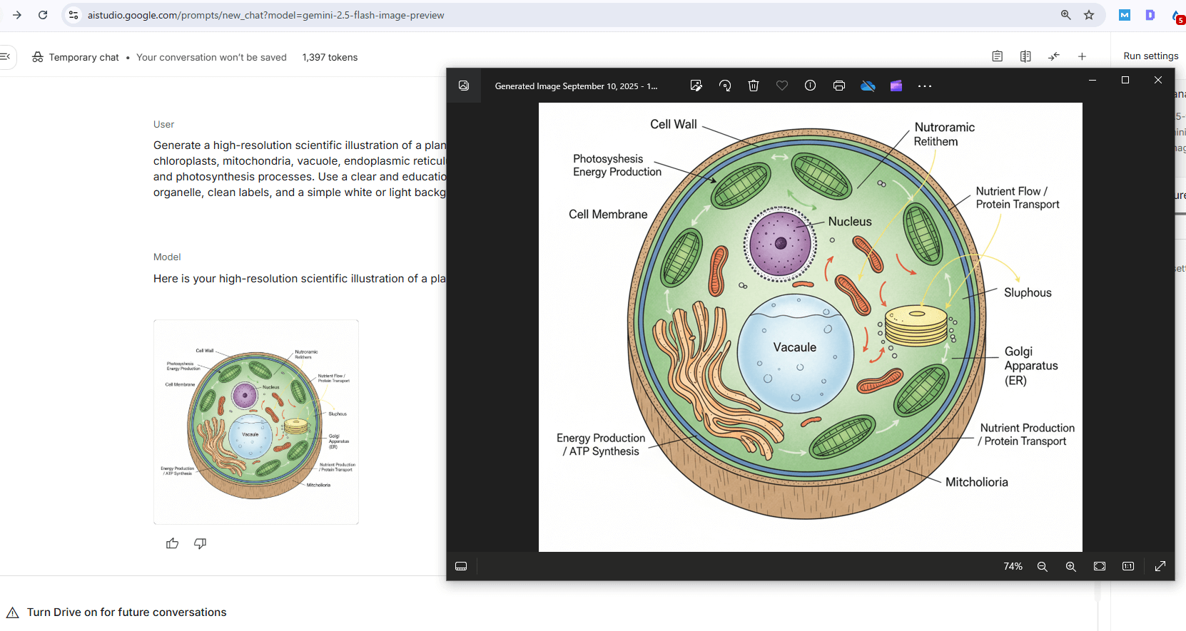 Nano Bananaで作成した細胞の図解