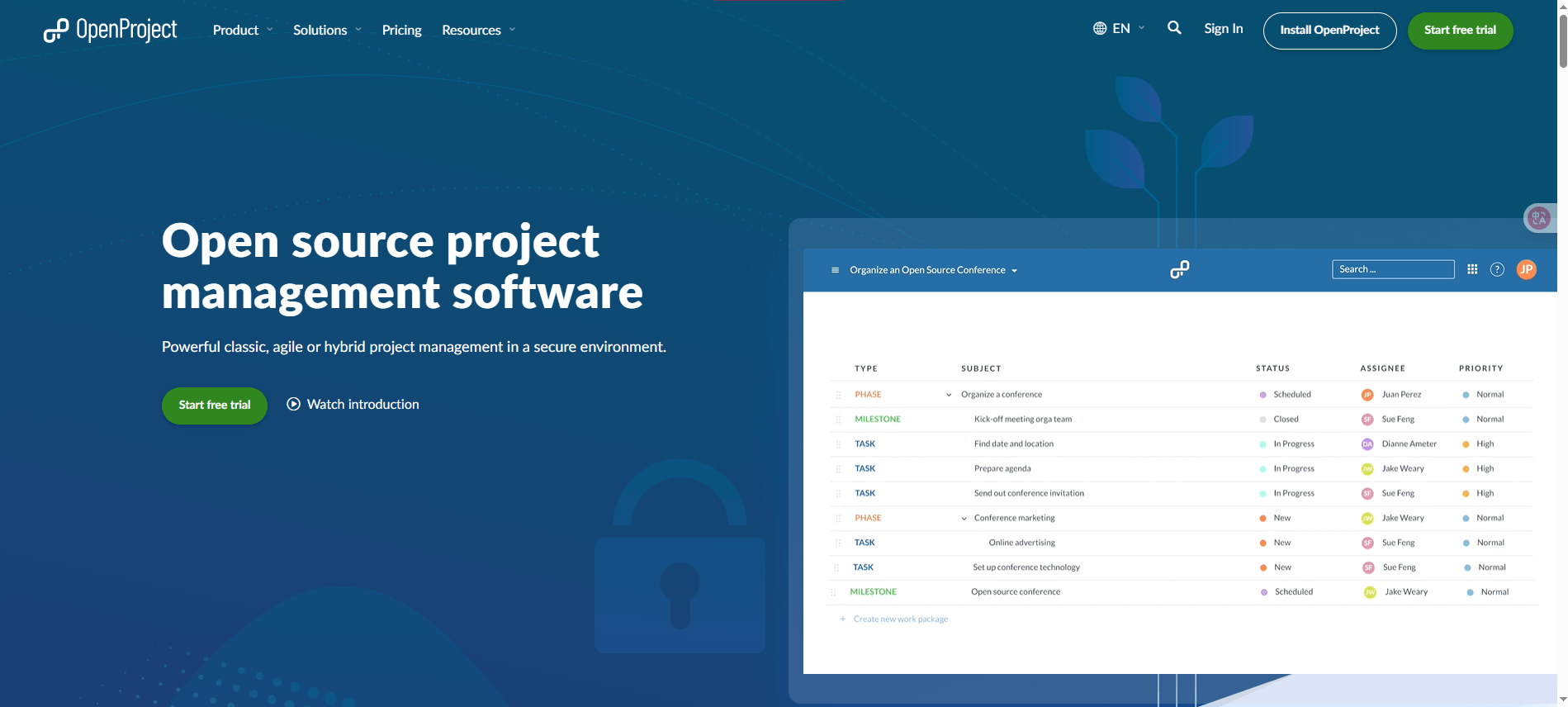 無料で使えるガントチャートツール OpenProject