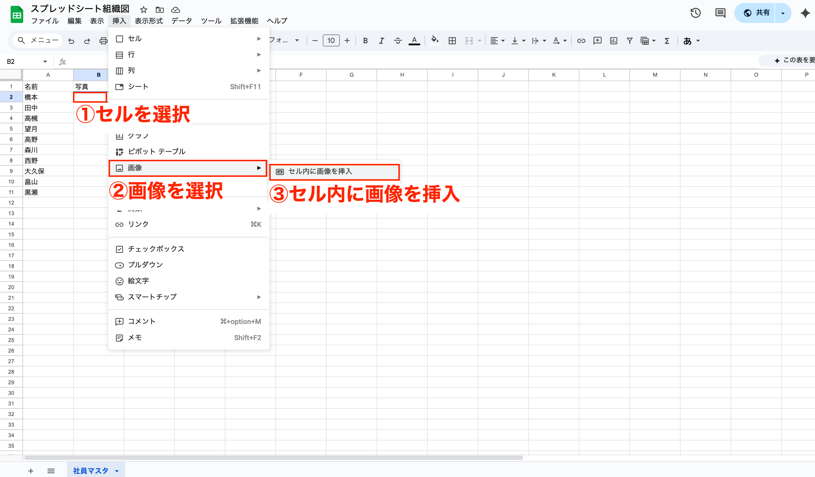 組織図 作り方3