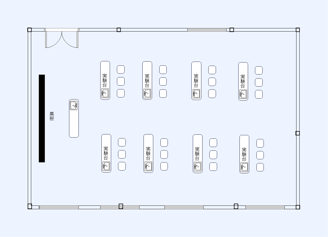 理系実験室のレイアウト
