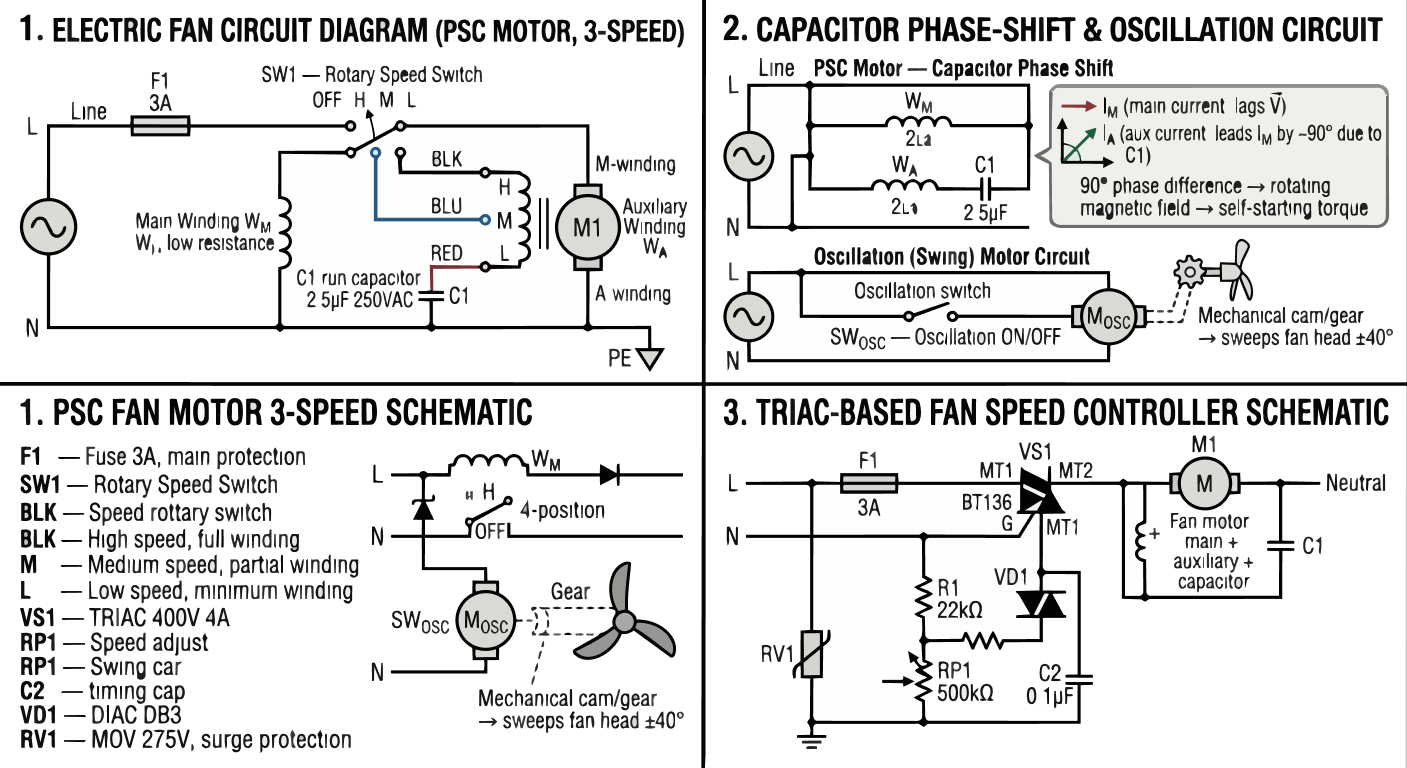 扇風機回路の仕組み