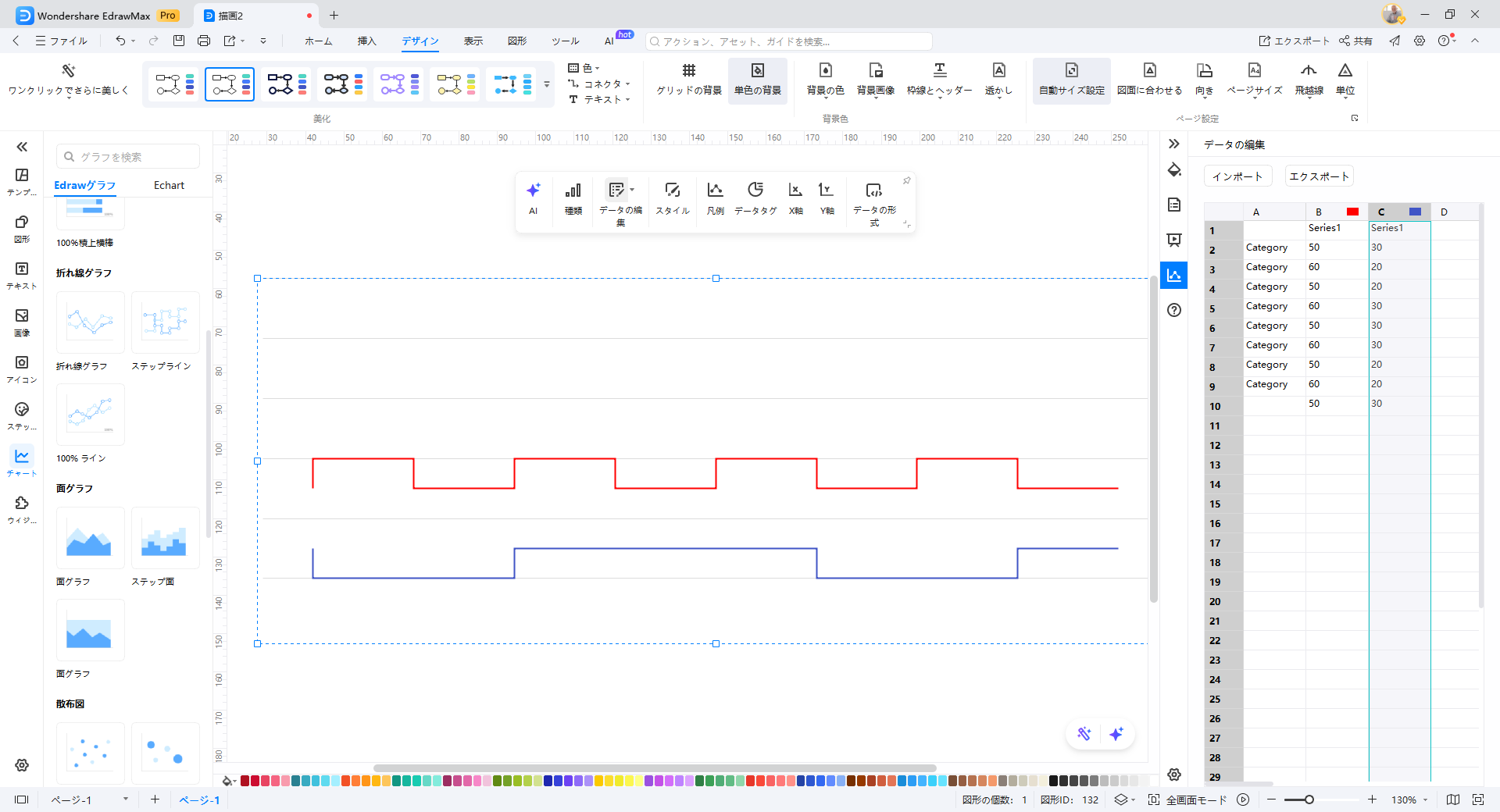 EdrawMaxのテンプレートで作成する