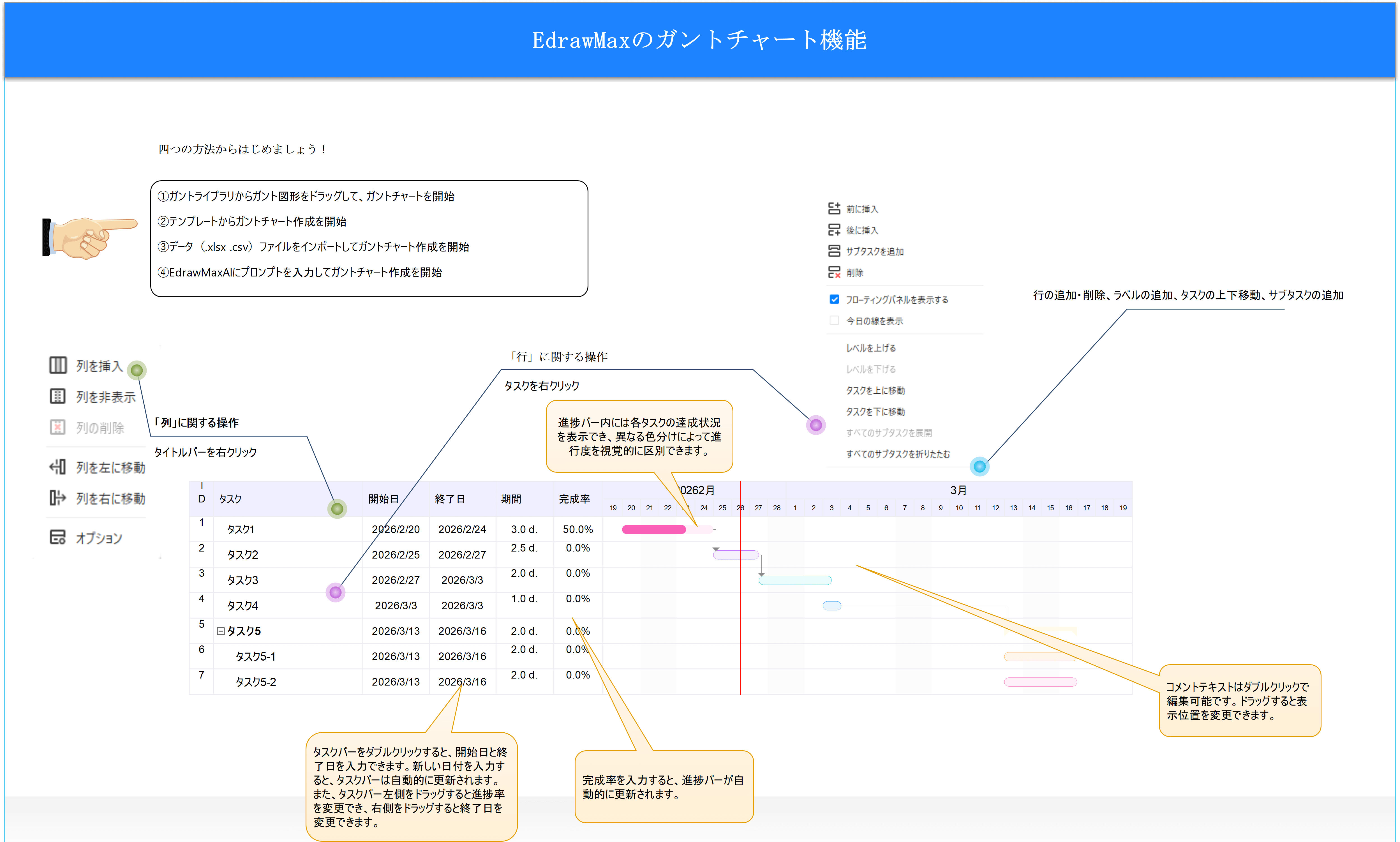 ガントチャートテンプレート