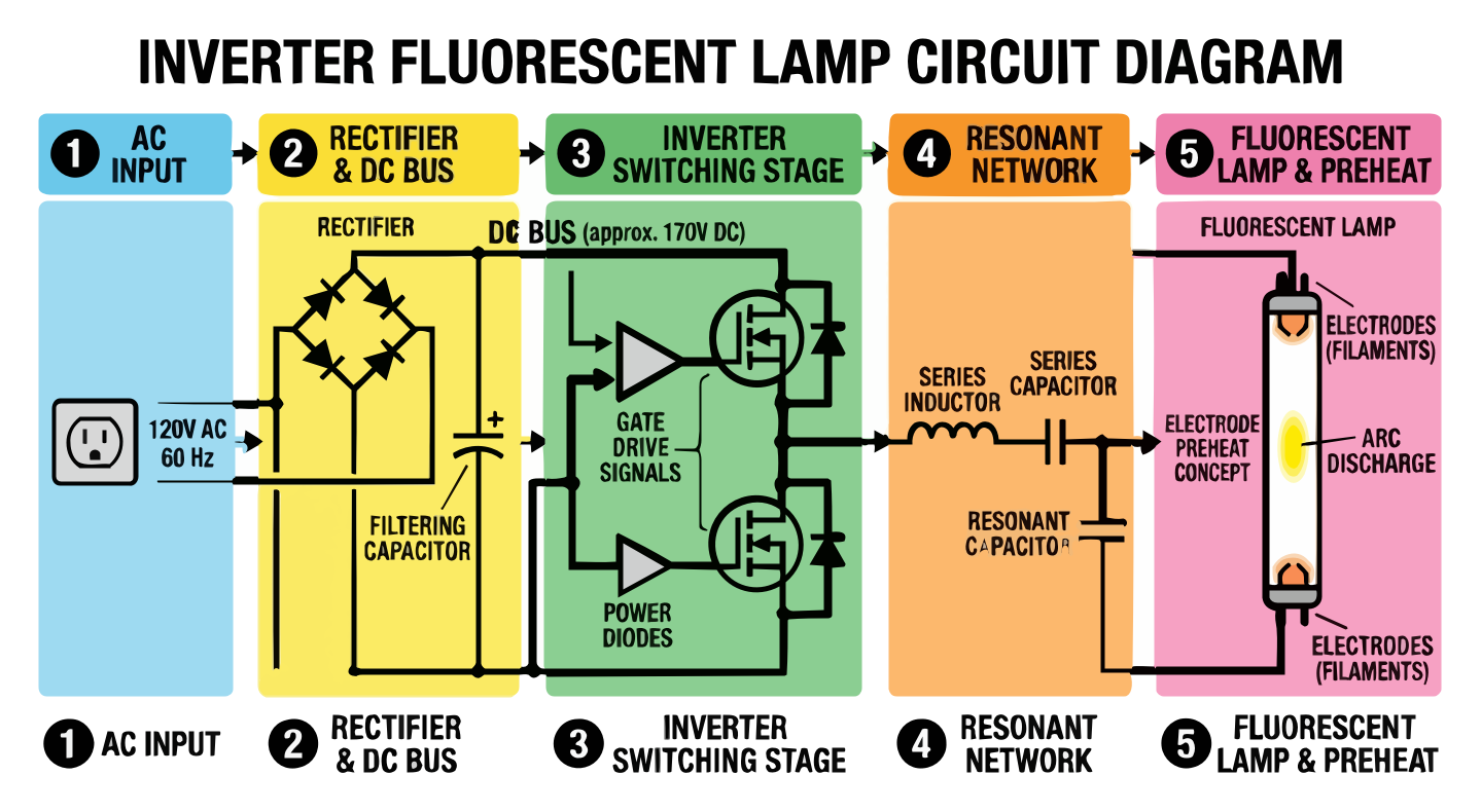 インバーター蛍光灯回路図