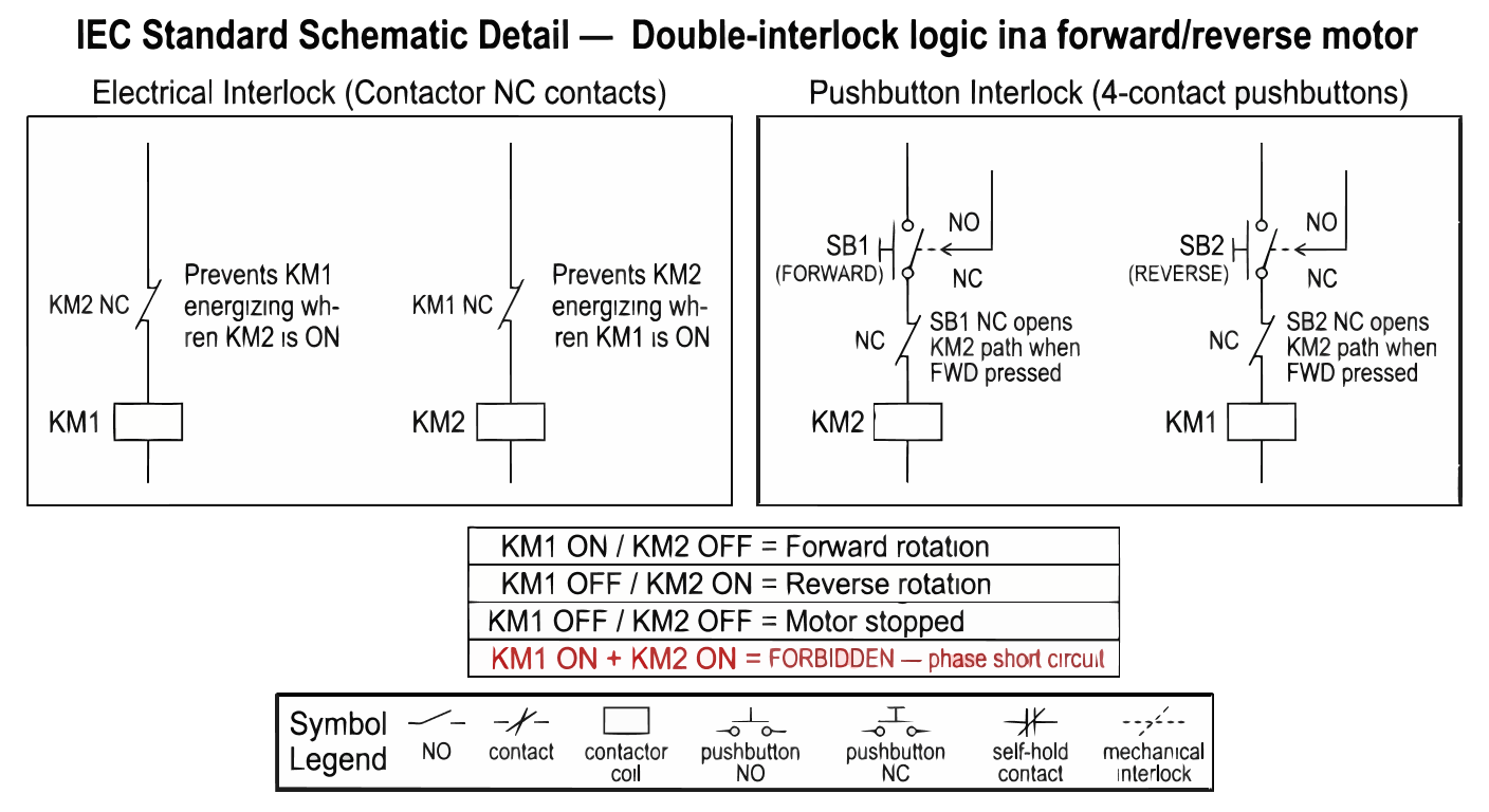 モーター正転逆転回路図