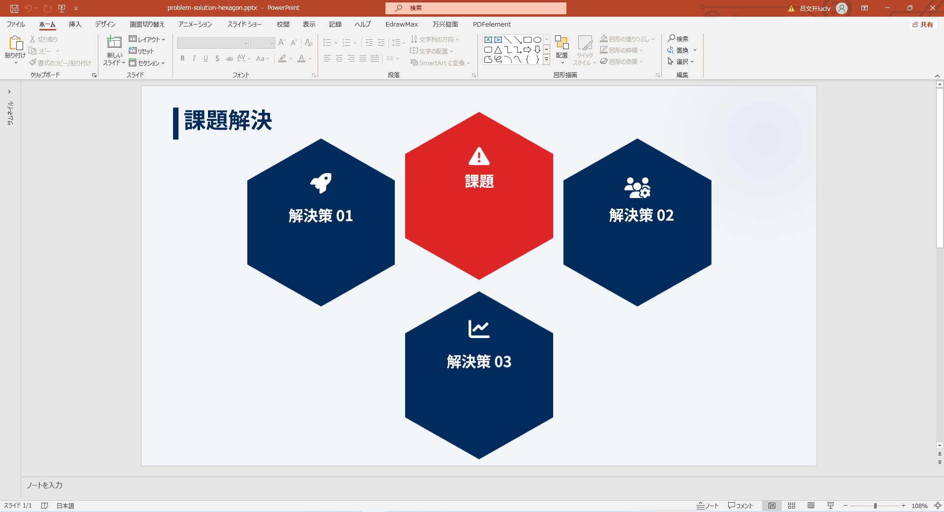 六角形の課題-解決策パワポ