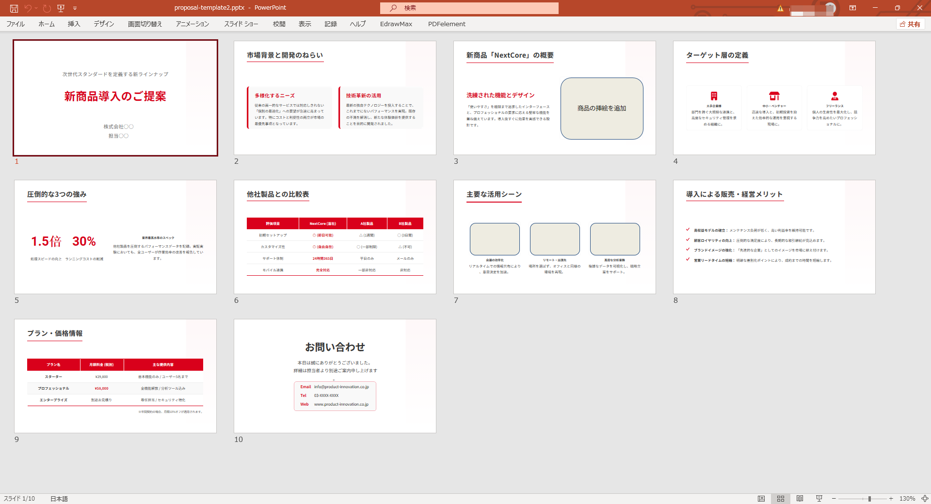 社内 提案 資料 パワポ
