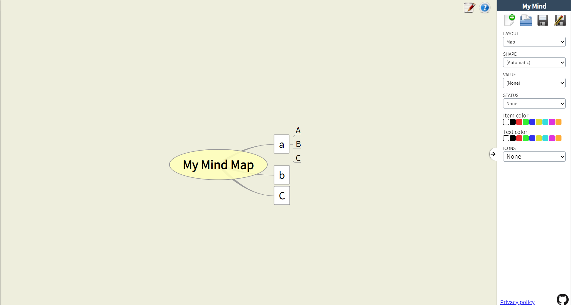 マインドマップソフト my-mind