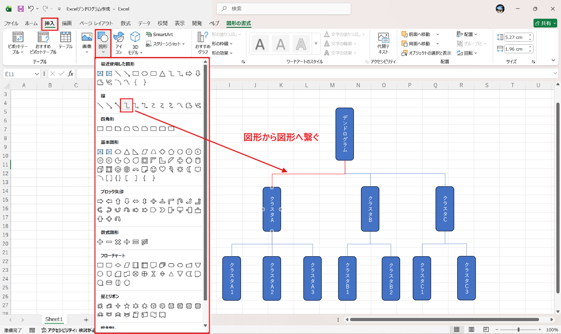 デンドログラム 樹形図 Excel4