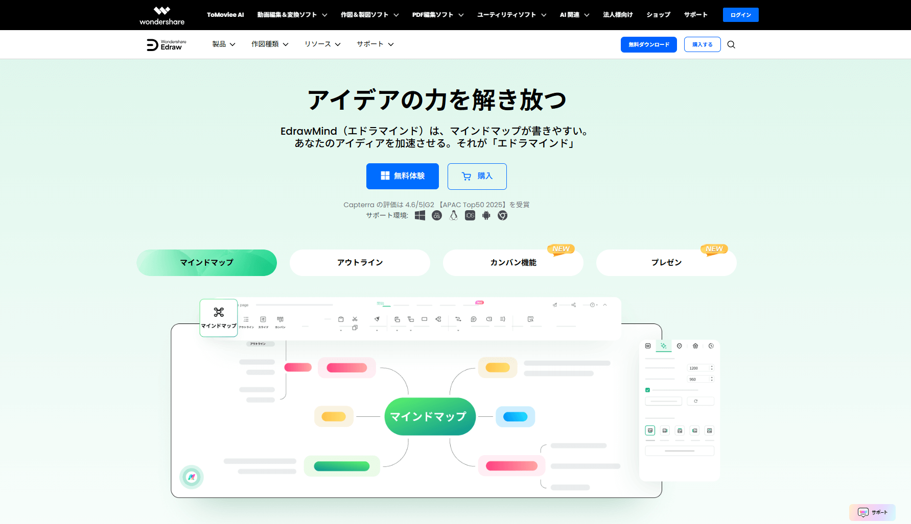 マインドマップツール EdrawMind