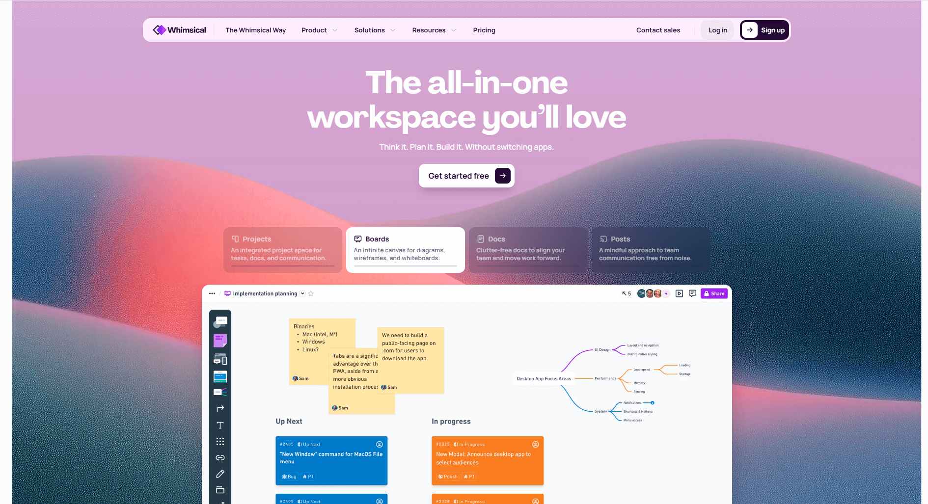 マインドマップツール Whimsical