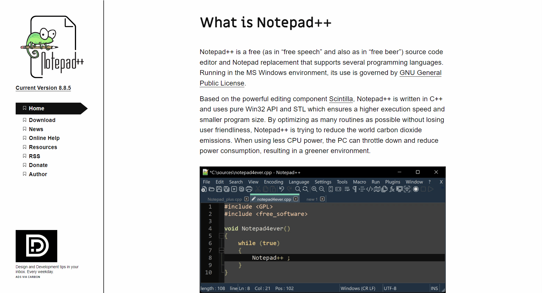 テキストエディタ Notepad++