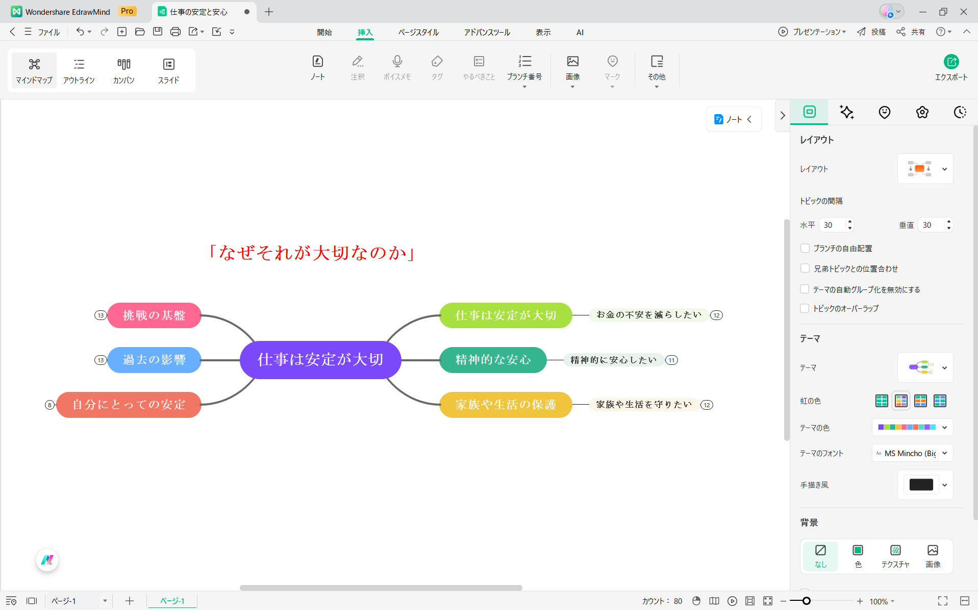 価値観マップアプリEdrawMind 本音を掘り下げられない時