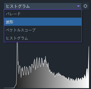 Filmoraproのスコープパネル