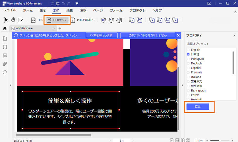 PDFエリア