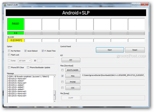 Android 2.3.6 XXJVU FirmwareでGalaxy S GT-I9000をルート化する方法