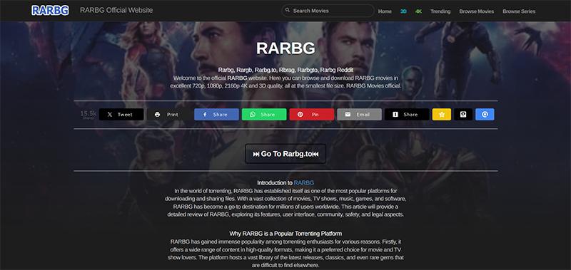 Torrent（トレント）：代表的なトラッカーサイト:RARBG