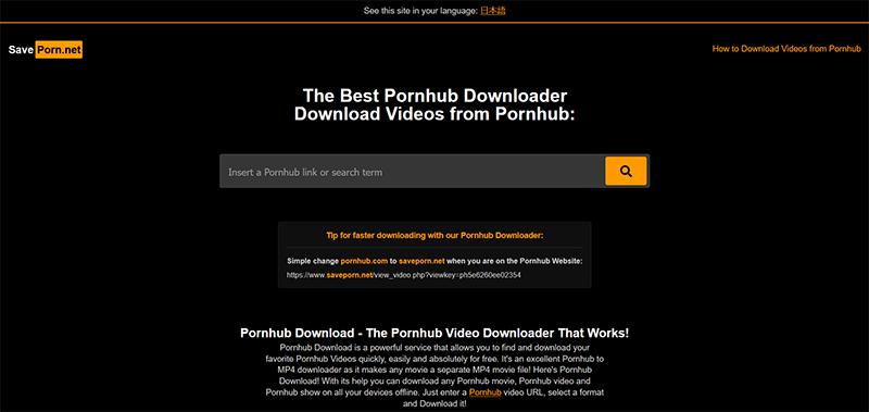 xHamsterの動画をダウンロードできるツール⑦：SavePorn