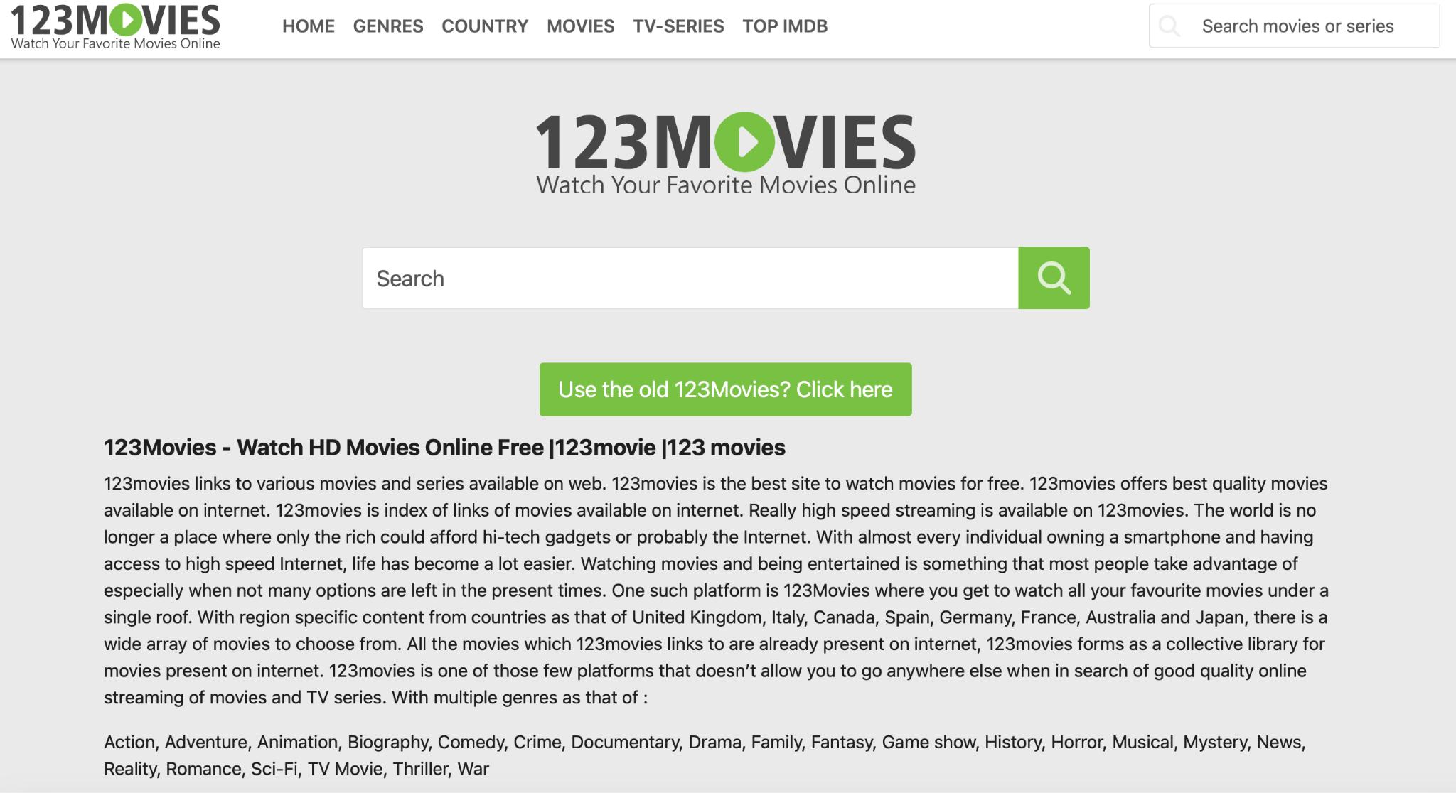 海外の無料映画サイト:123Movies