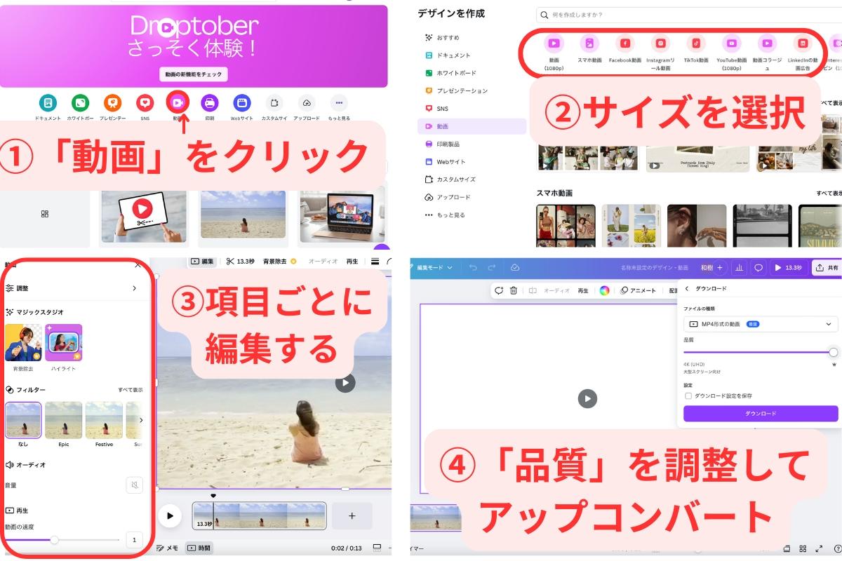 ソフトを使ったアップコンバートの手順