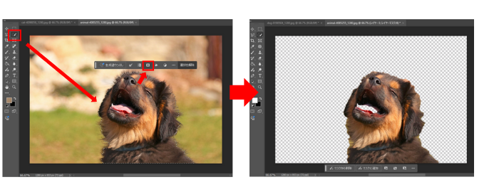 photoshopの写真切り抜き加工