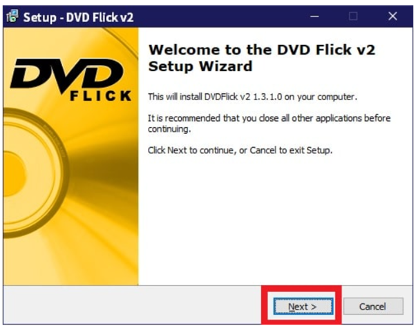 DVD Flickを起動