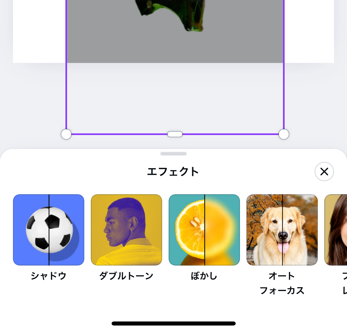 Canvaの編集画面