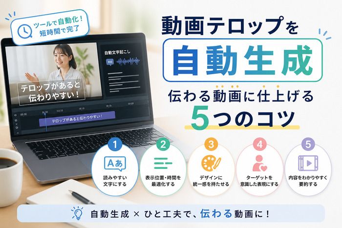 インタビュー動画の字幕は自動生成で効率化しよう 