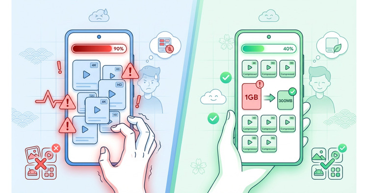 Androidで動画を圧縮すべき理由とメリット