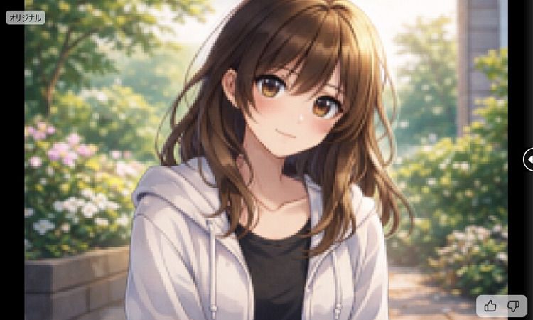 UniconverterのAI画像補正機能に加工された前の画像