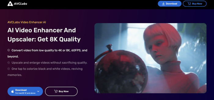 AVCLabs Video Enhancer AIの操作画面