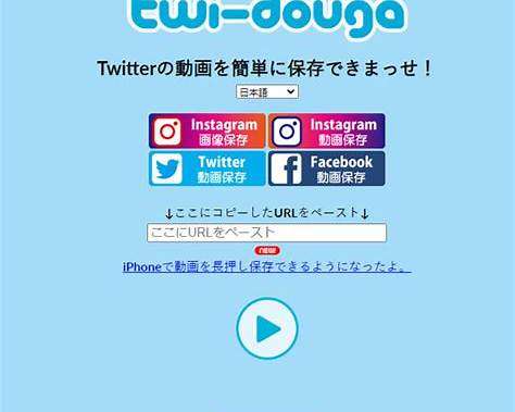 twi-dougaでTwitter(X)動画URLを入力する画面
