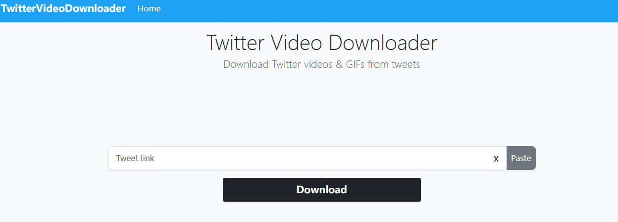 Twitter Video DownloaderでTwitter(X)動画URLを入力する画面
