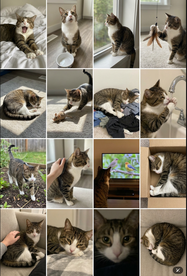 UniConverterオンライン版で生成した猫のAIカメラロール