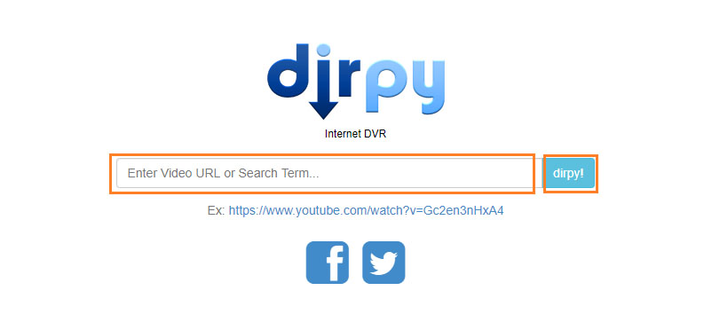 YouTubeダウンロードサイト3：Dirpy